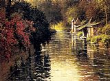 Louis Aston Knight A French River Landscape painting